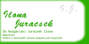 ilona juracsek business card